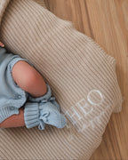 Ribbed Knit Blanket - Oat