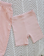 Ribbed Biker Shorts - Petal Pink