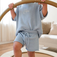 Oversized Summer Knit Set - Sky