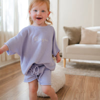 Oversized Summer Knit Set - Lavender
