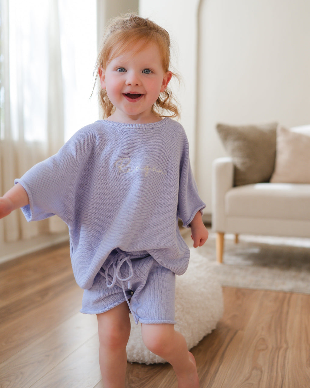 Oversized Summer Knit Set - Lavender