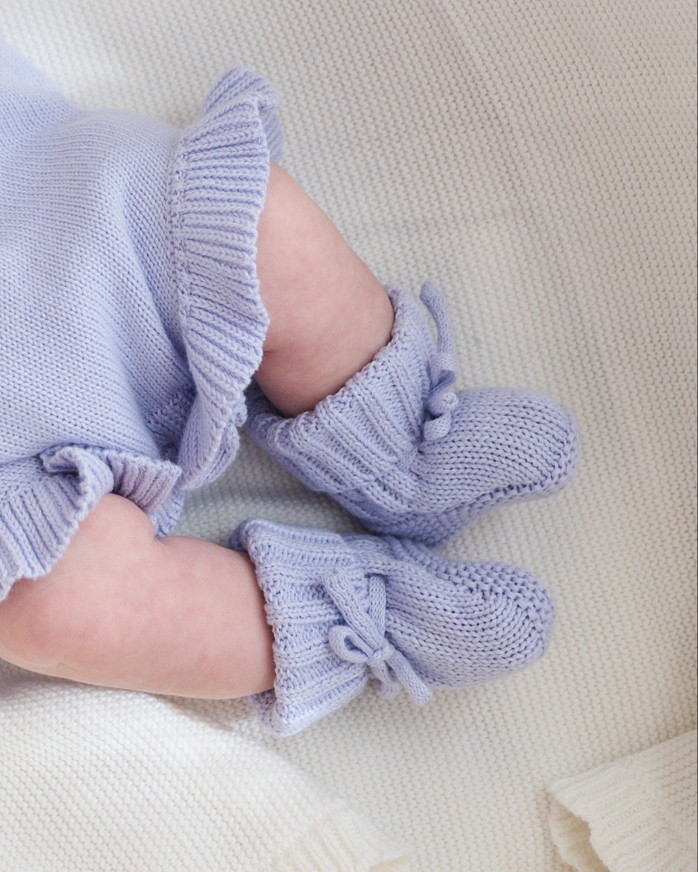 Knit Booties - Lavender