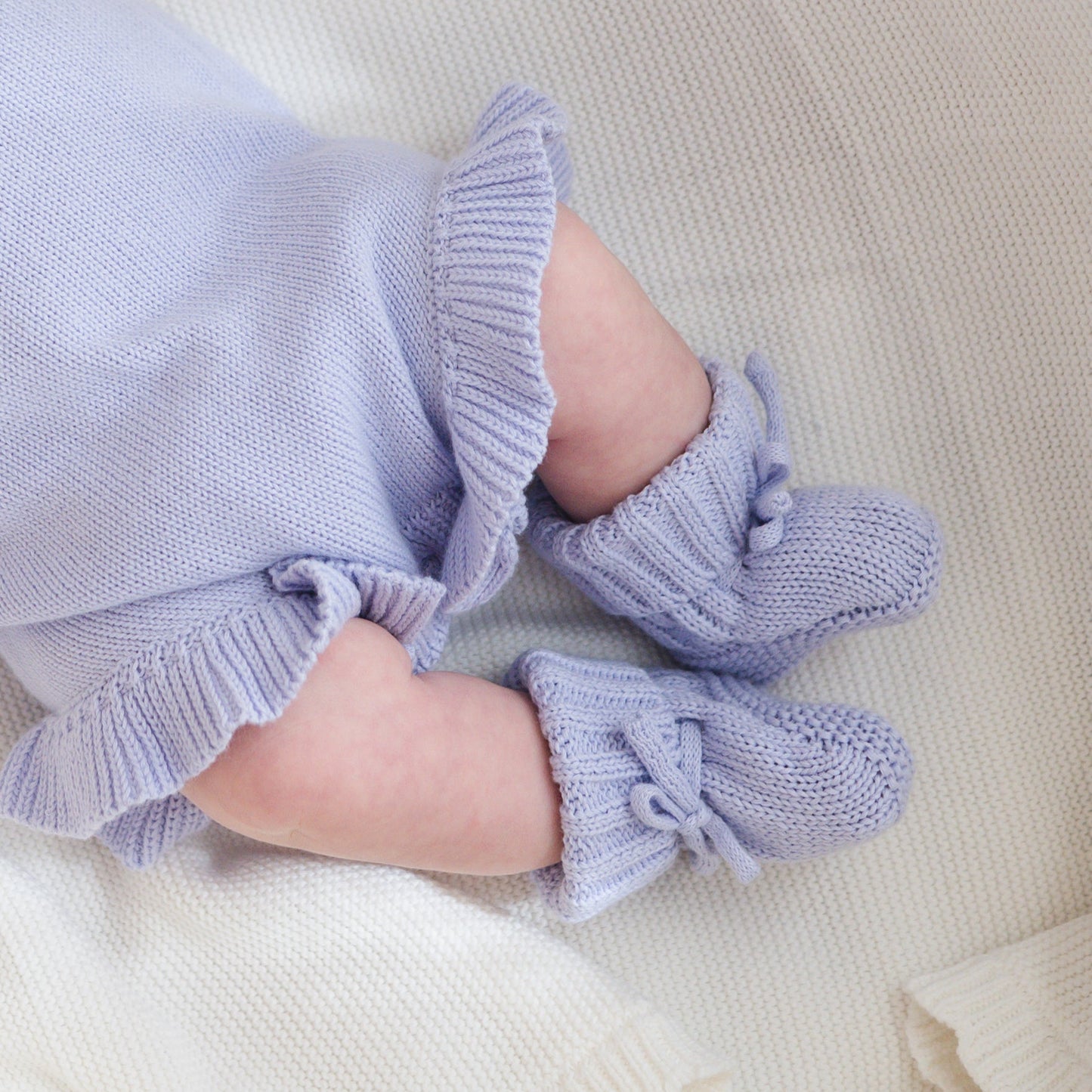 Knit Booties - Lavender