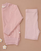 Ribbed Biker Shorts - Petal Pink