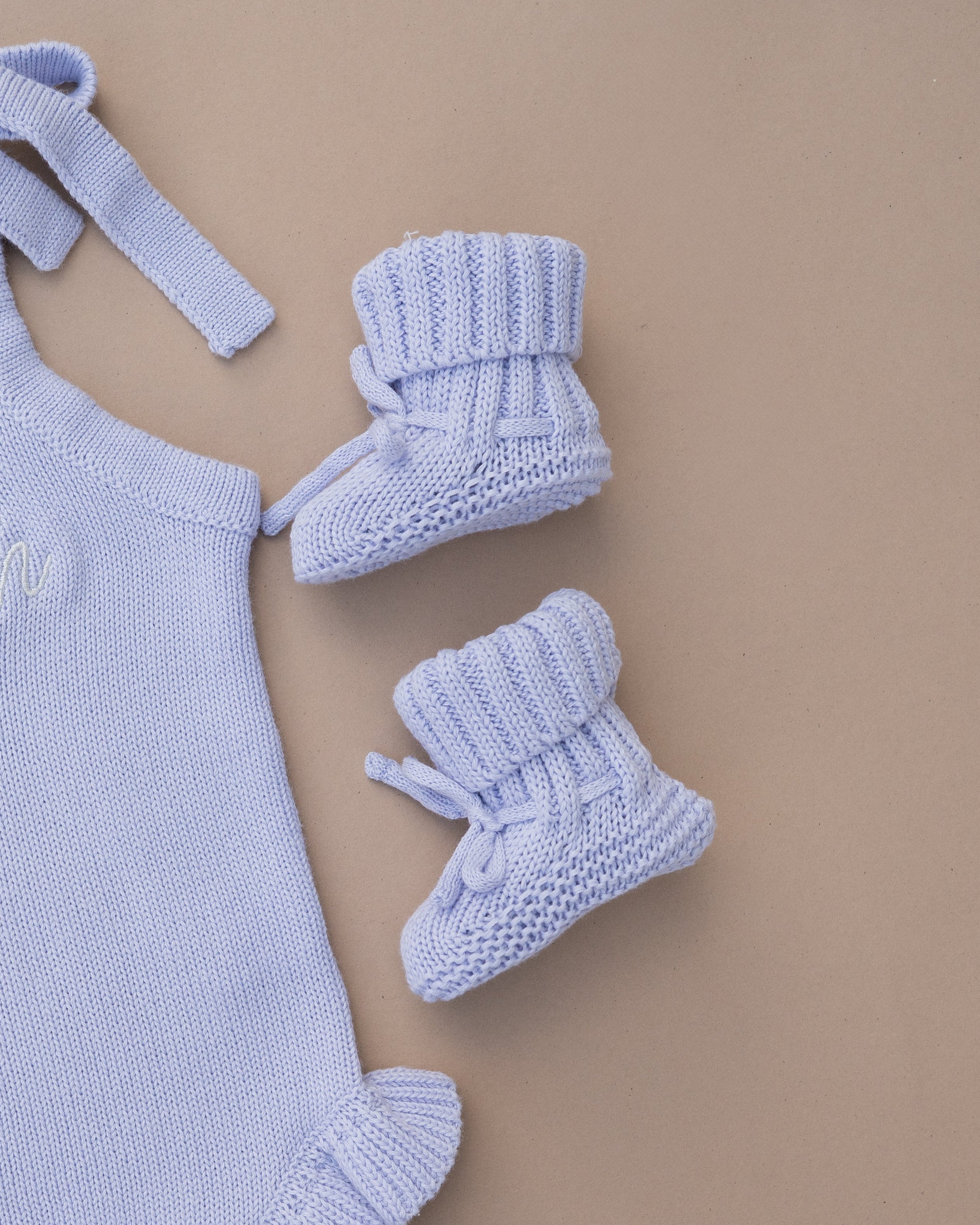 Knit Booties - Lavender