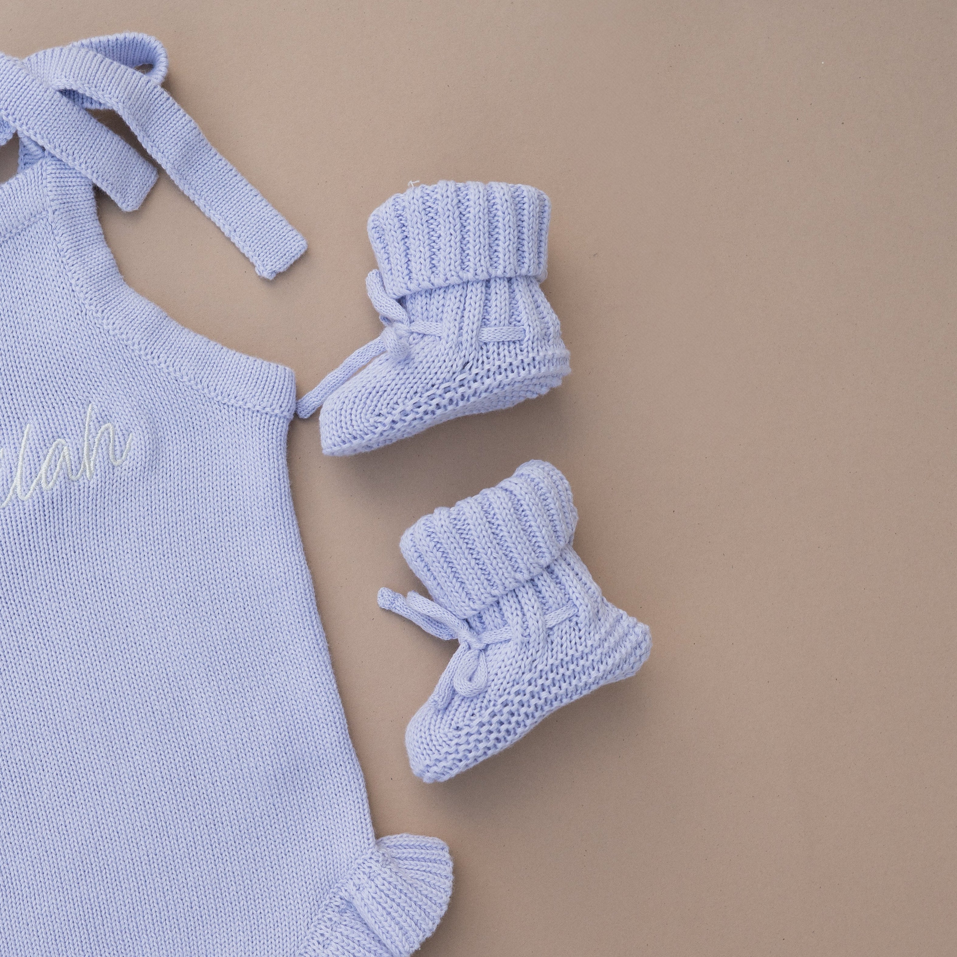 Knit Booties - Lavender