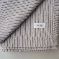 Ribbed Knit Baby Blanket - Oat