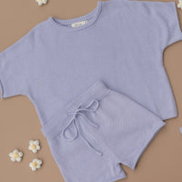 Oversized Summer Knit Set - Lavender