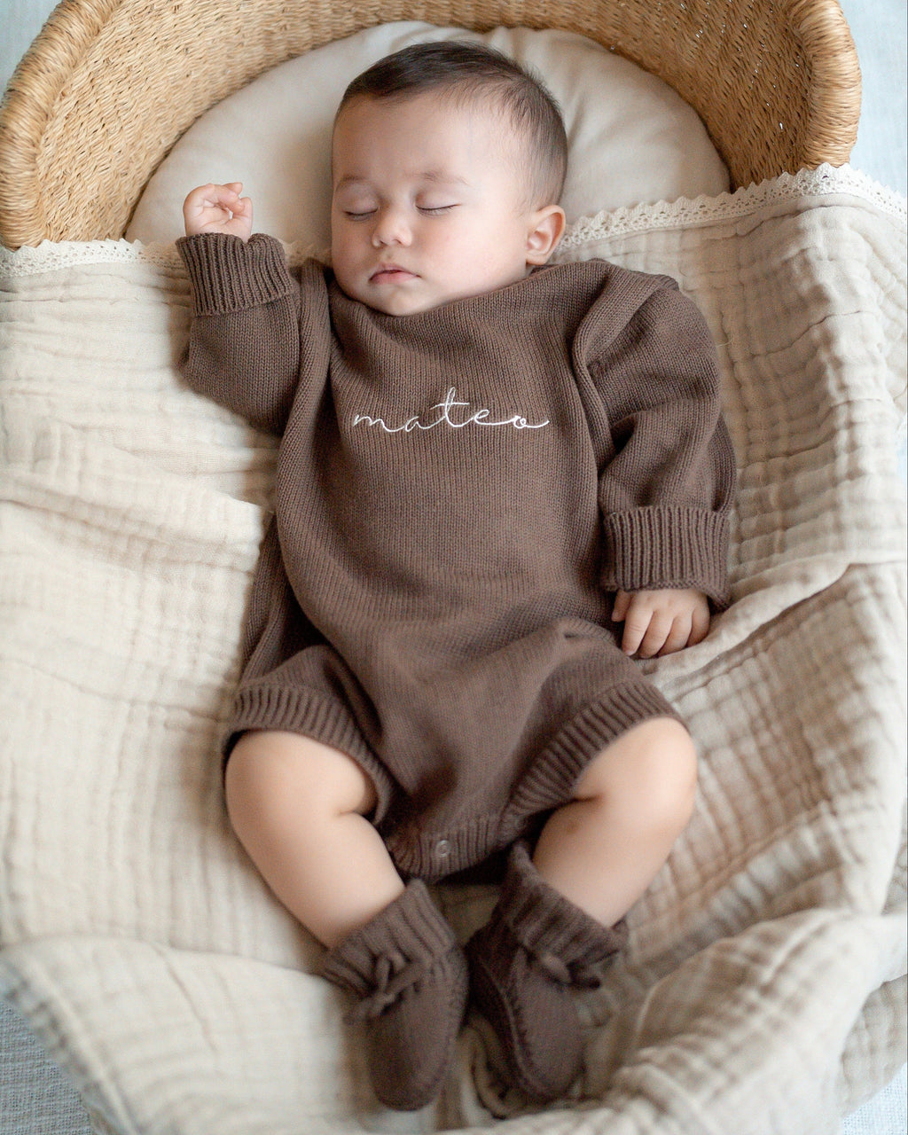 Knit Romper - Chocolate