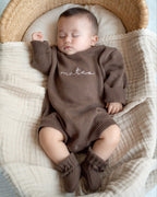Knit Romper - Chocolate