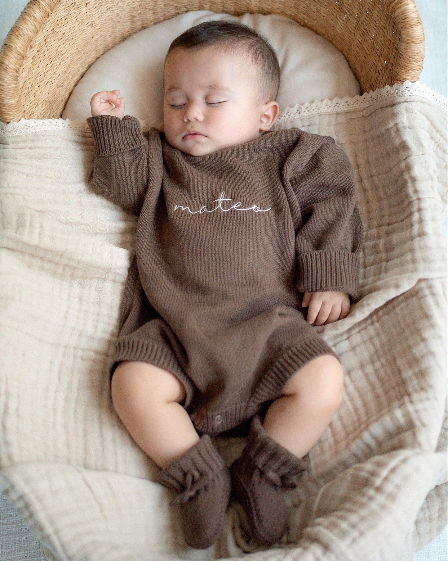 Knit Romper - Chocolate