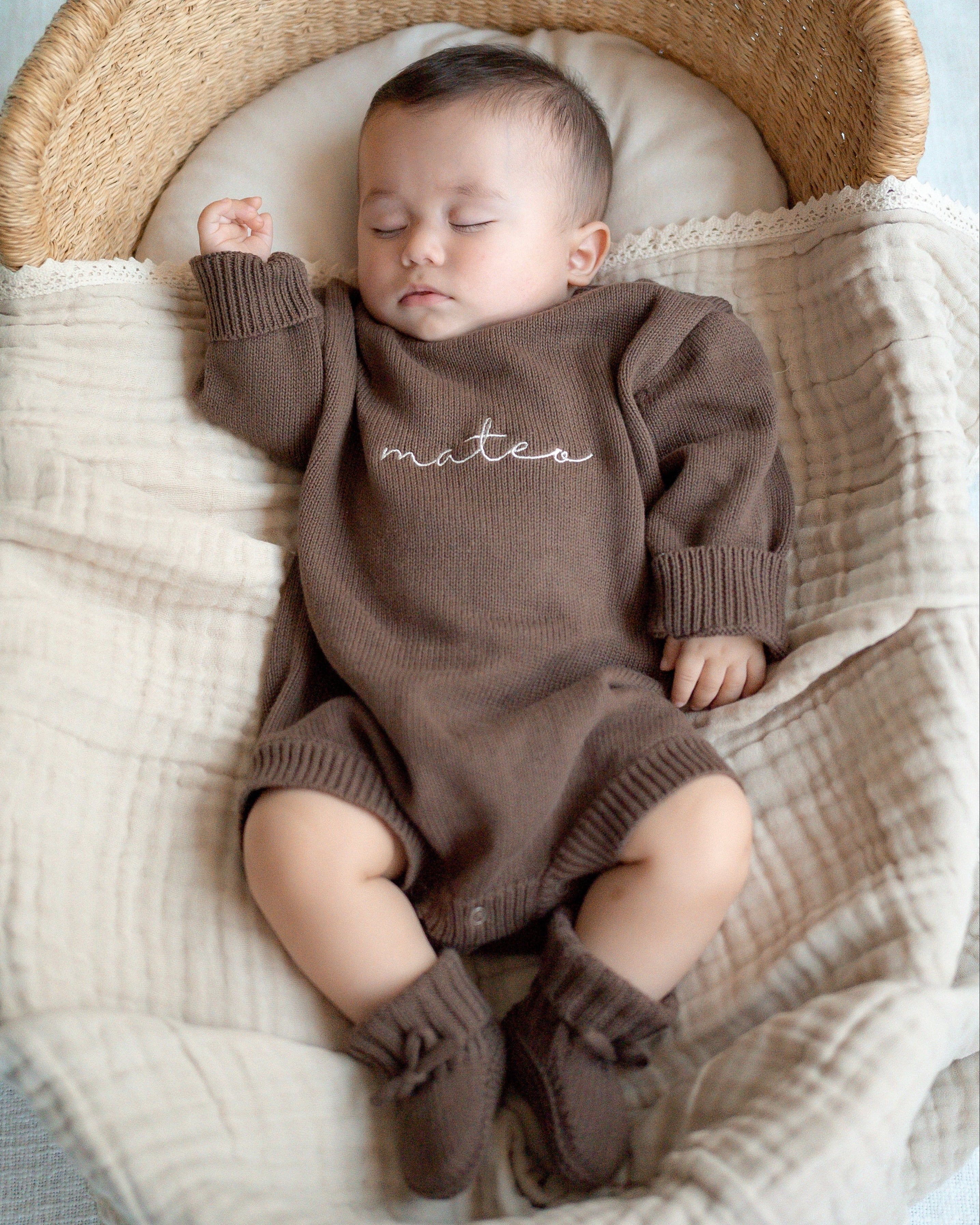 Knit Romper - Chocolate