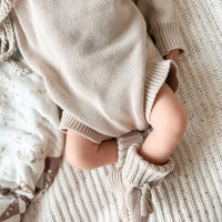 Knit Booties - Oat
