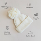 Knit Pom Hat - Bone