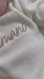 Frill Leg Knit Romper - Cloud